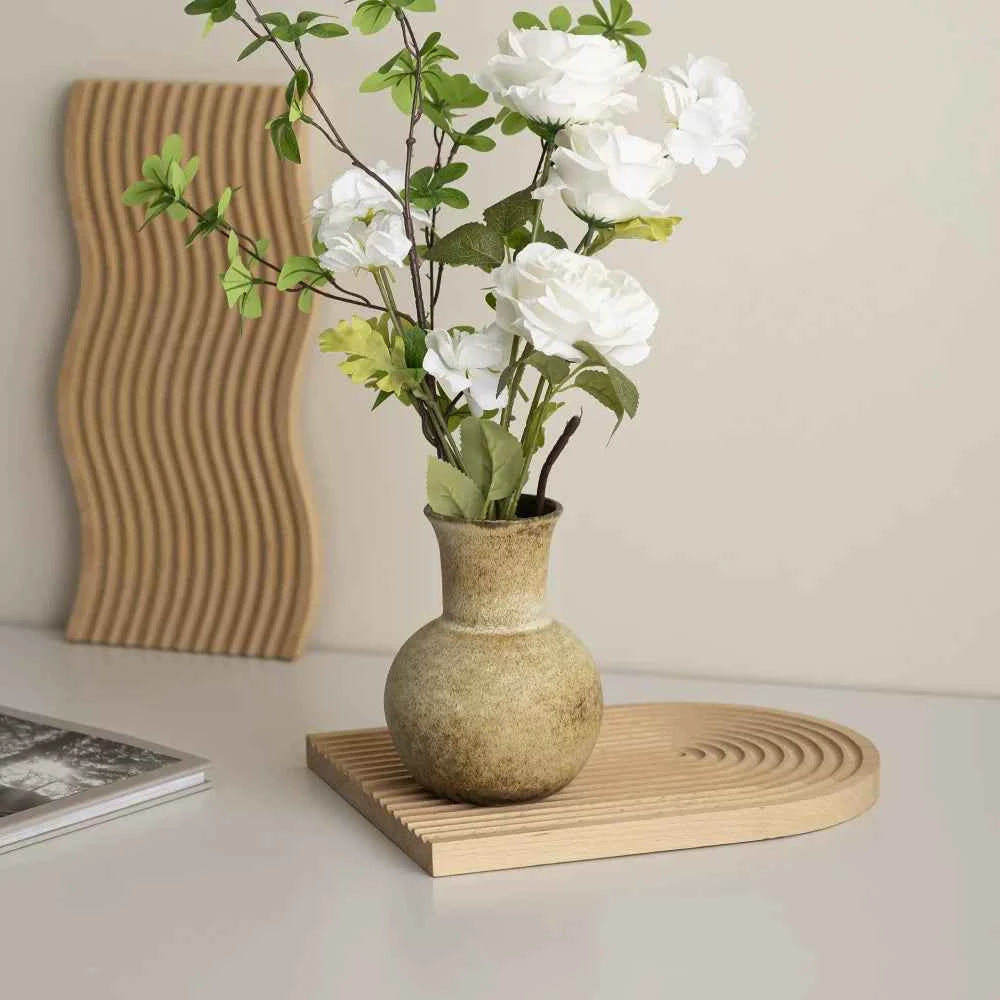 Japanese-Style Kiln-Changed Ceramic Vase – Retro Flower Arrangement Ornament