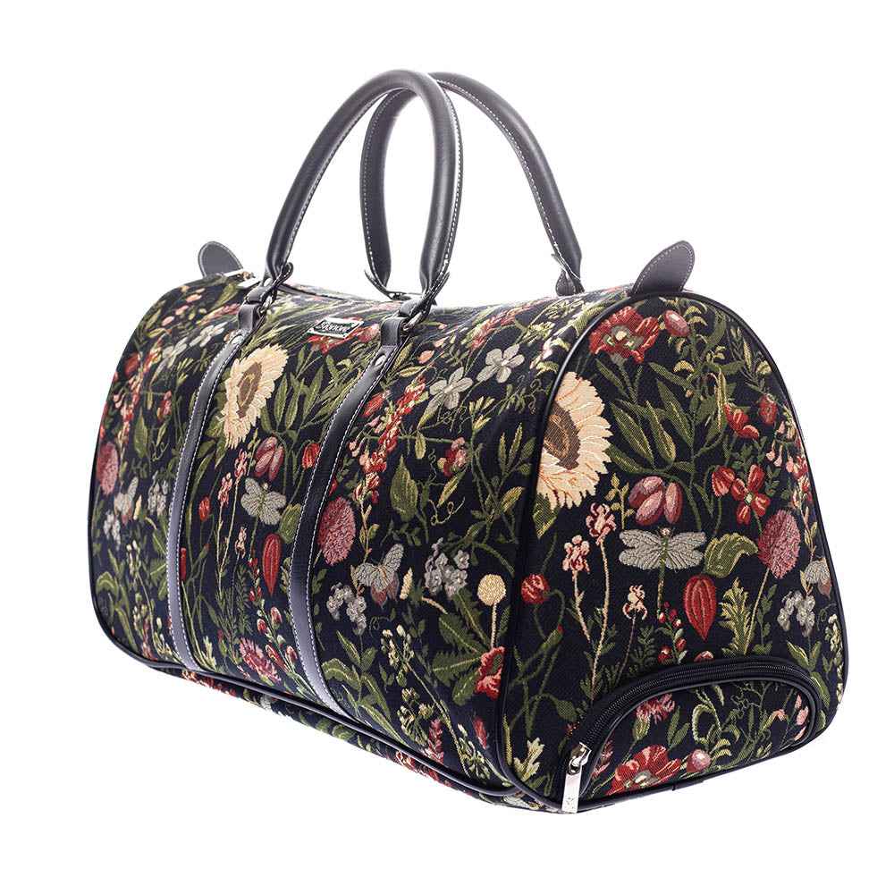 Morning Garden Black - Pull Holdall