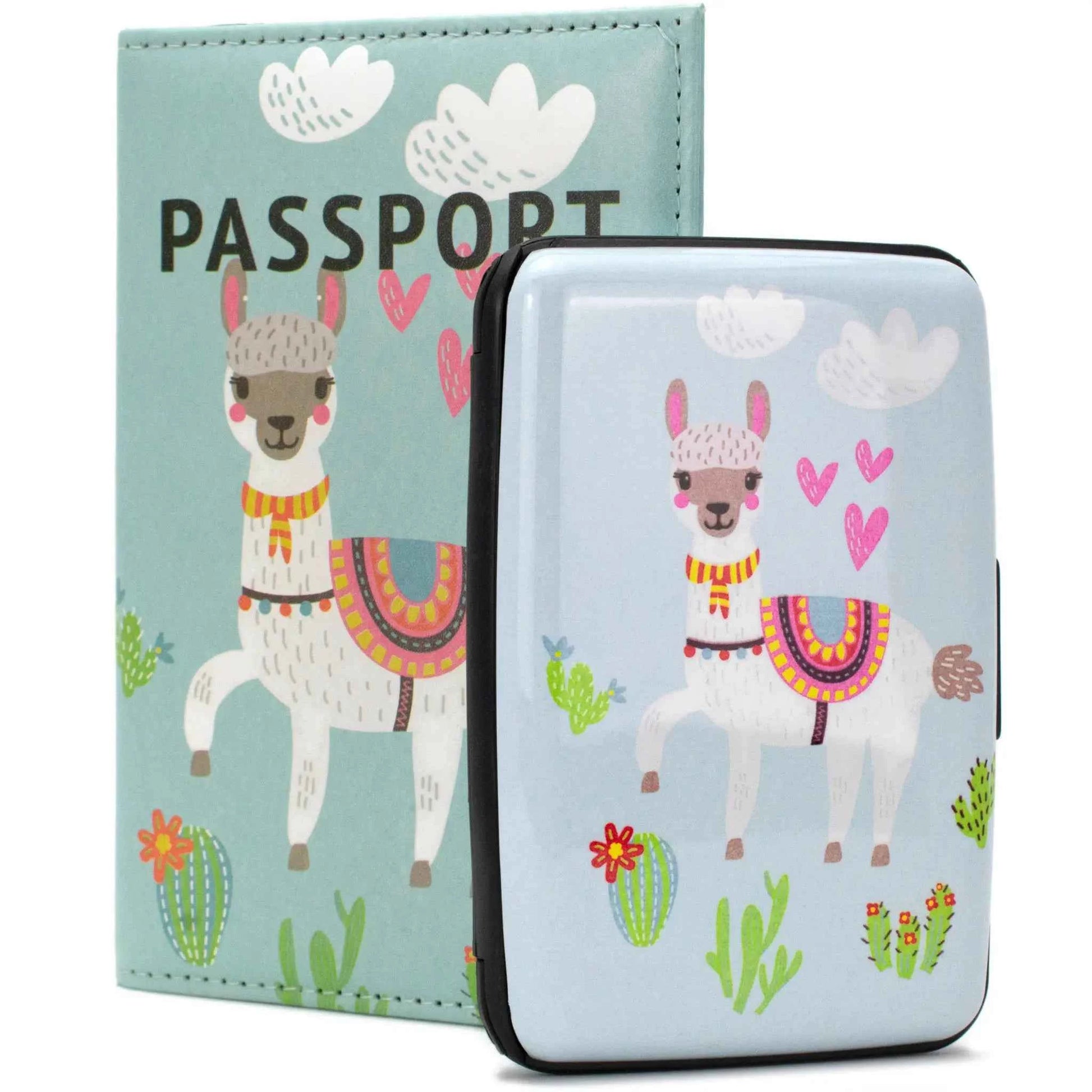 Miami Carry On RFID Protected Passport Cover And Wallet Set For Travel