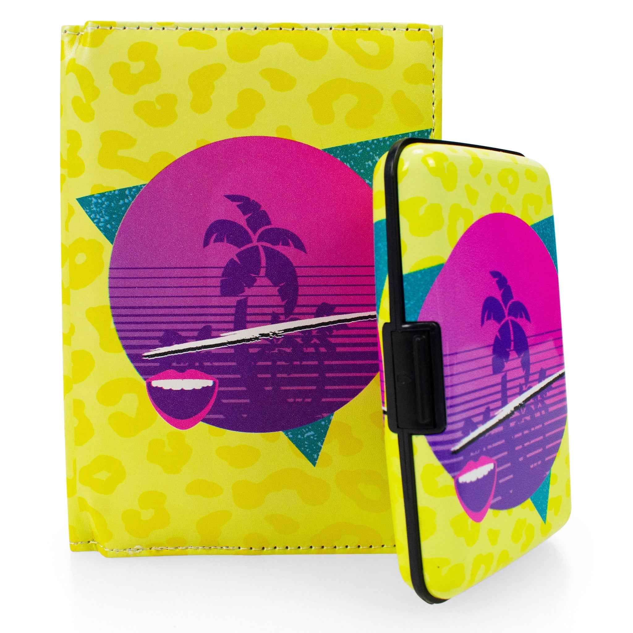 Miami Carry On RFID Protected Passport Cover And Wallet Set For Travel