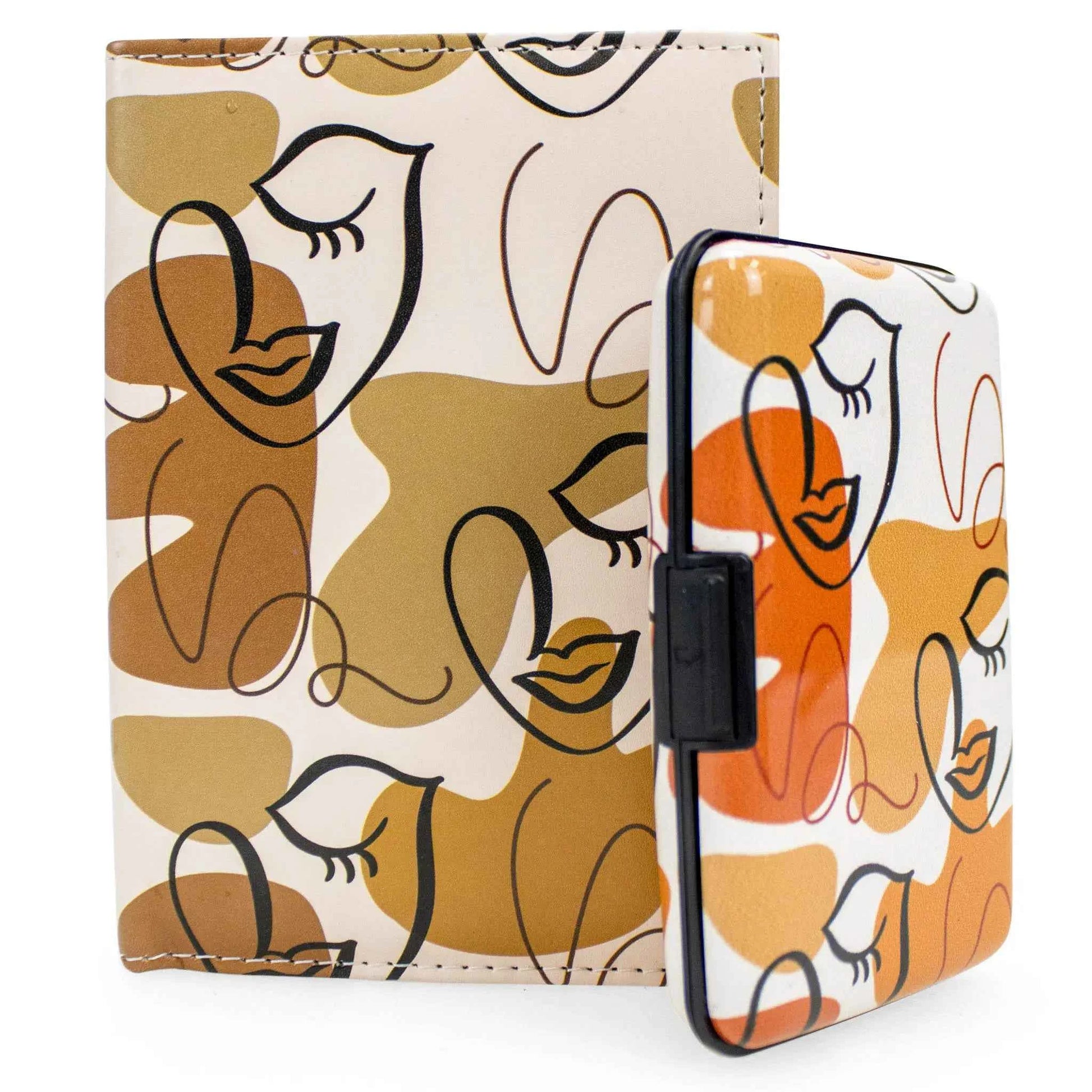 Miami Carry On RFID Protected Passport Cover And Wallet Set For Travel