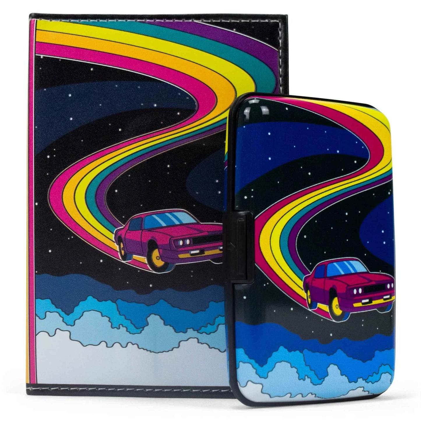 Miami Carry On RFID Protected Passport Cover And Wallet Set For Travel