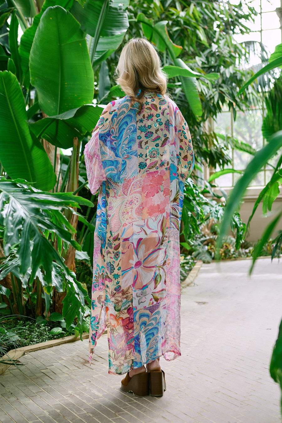 Floral Patch Long Kimono