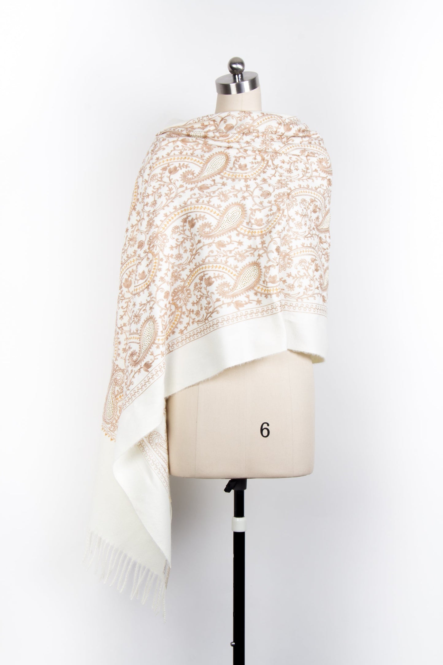 Shimmering Embroidered Reversible Scarf