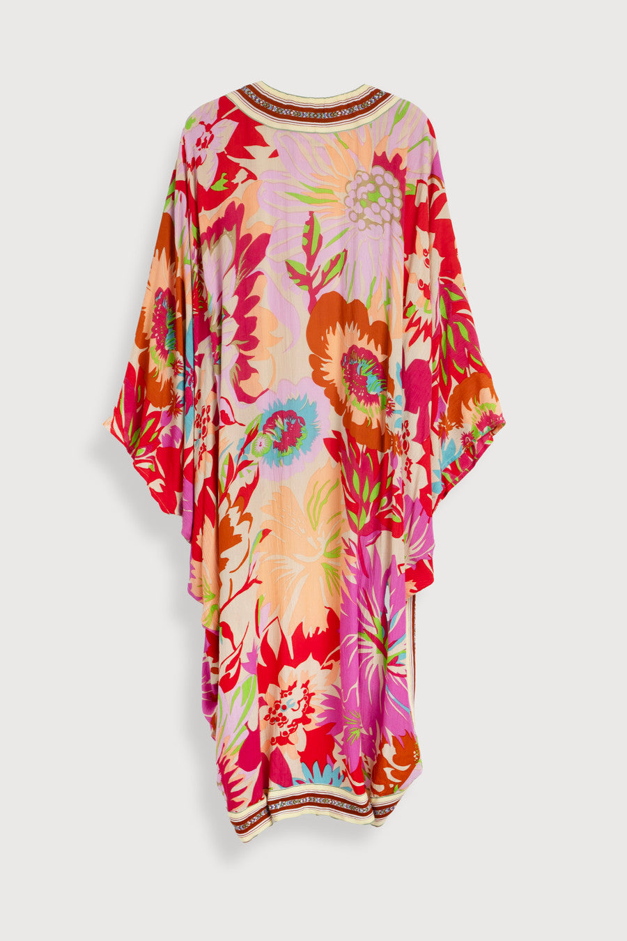 Wing Sleeve Floral Kimono
