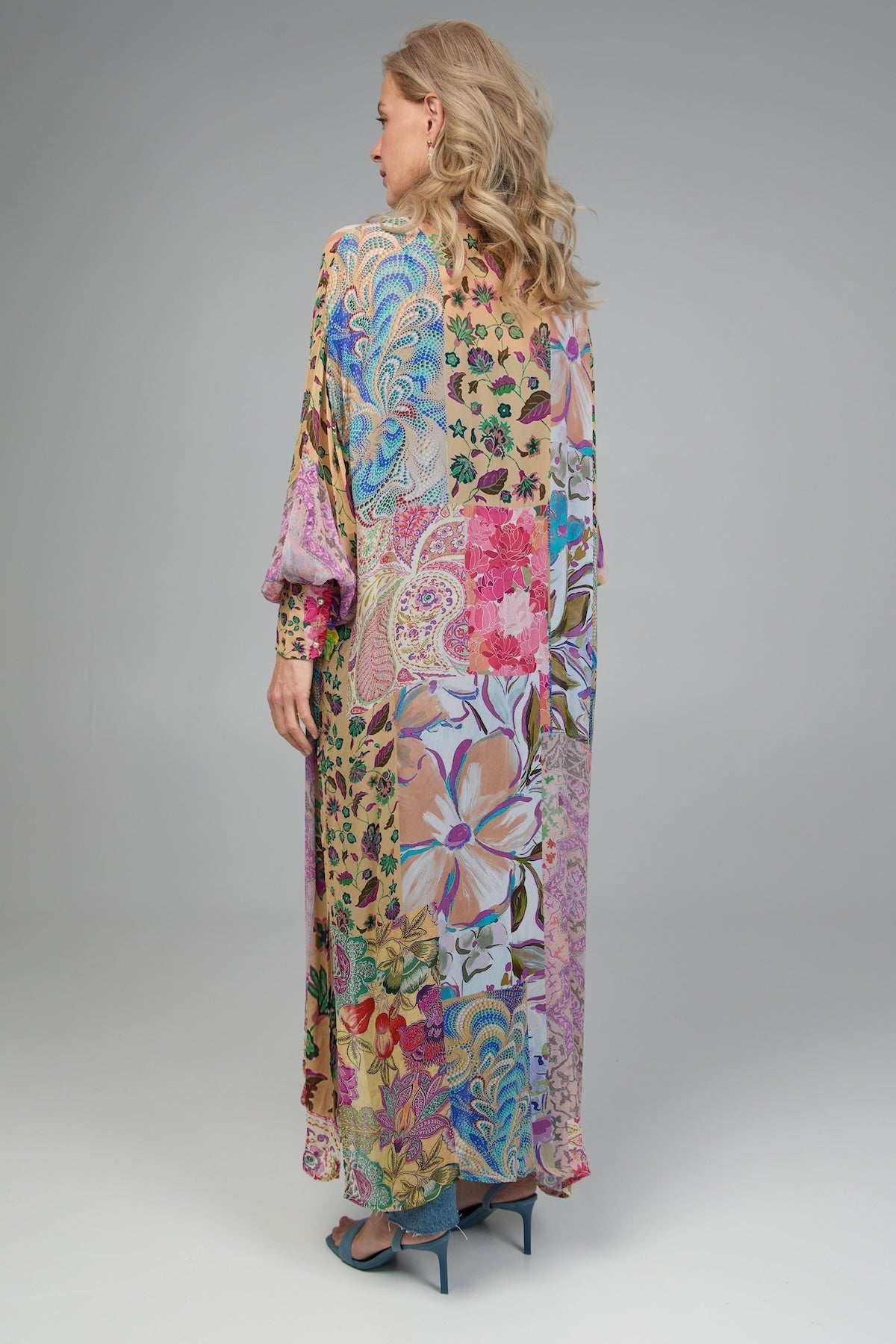 Floral Patch Long Kimono