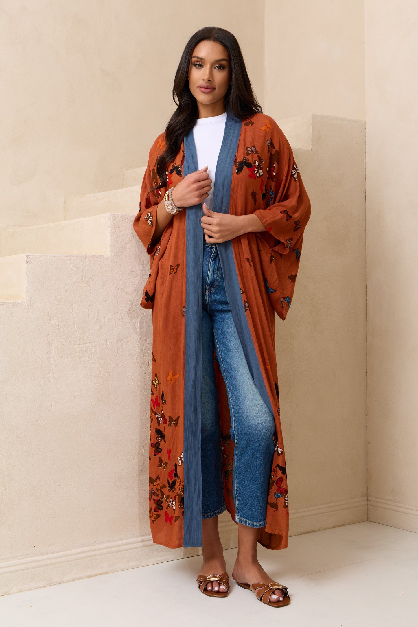 Scattered Butterfly Kimono