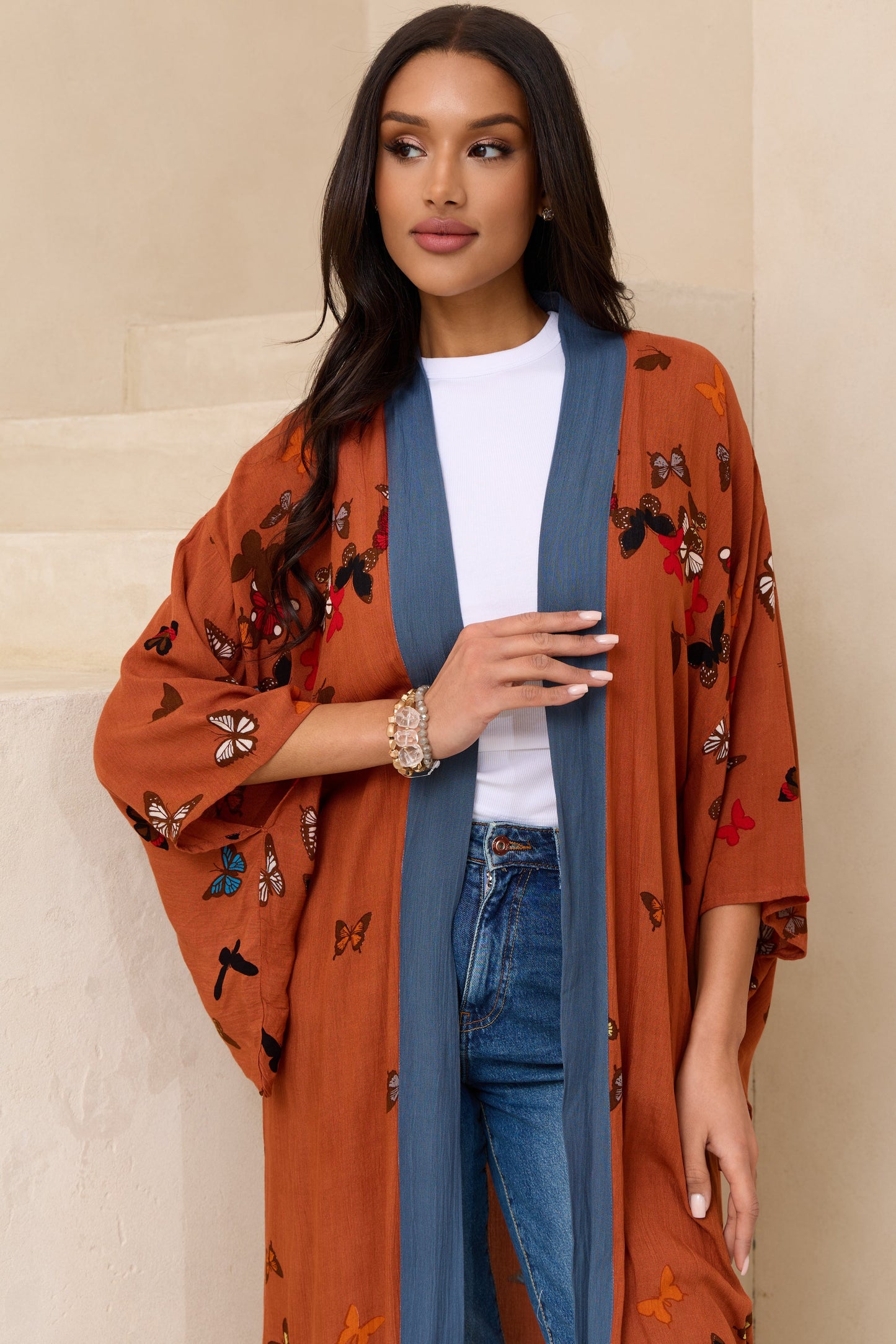 Scattered Butterfly Kimono
