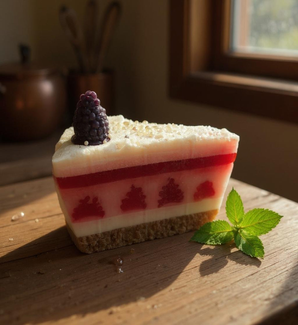 Large Berry Soap Wedge Hand Decorated SLS Free Shea Butter - Rosetta Creative Boutique