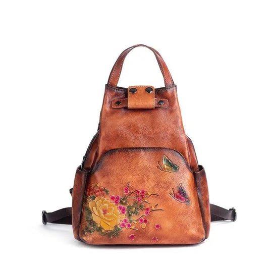 Rossie Viren Vintage Leather Backpack Women Gift For Her - Rosetta Creative Boutique