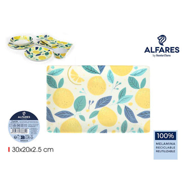 Alfares Brescia Melamine Serving Platter Set of 12 30 x 20 x 2.5 cm