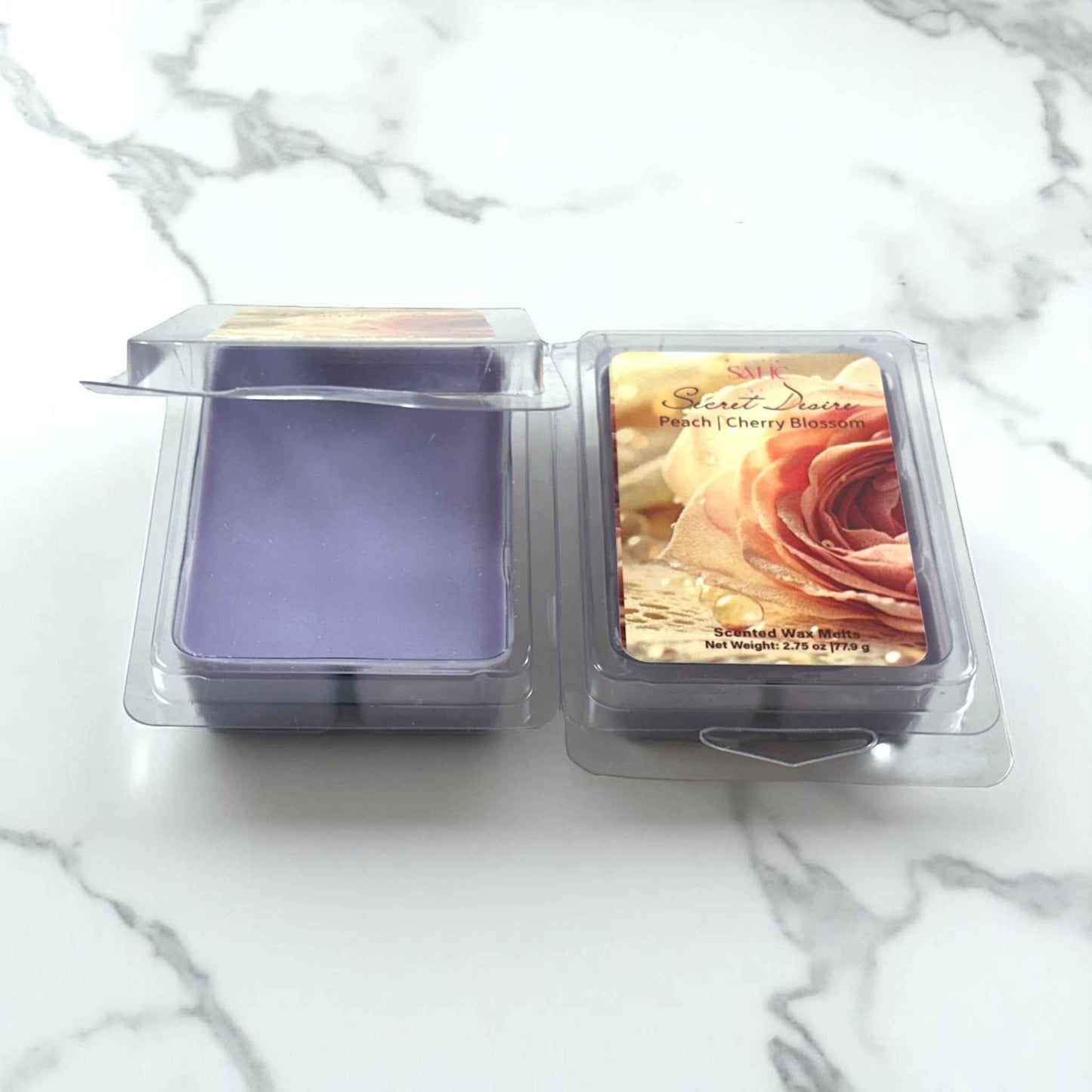 Peach and Cherry Blossom Scented Wax Melts 6 Pack Gift