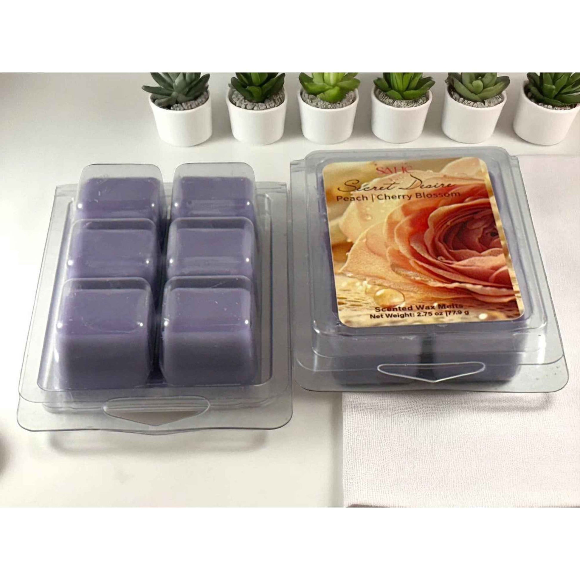Peach and Cherry Blossom Scented Wax Melts 6 Pack Gift