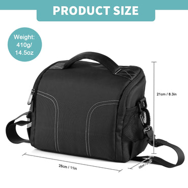 Camera Shoulder Bag Travel Case Black Shockproof Padding - Rosetta Creative Boutique