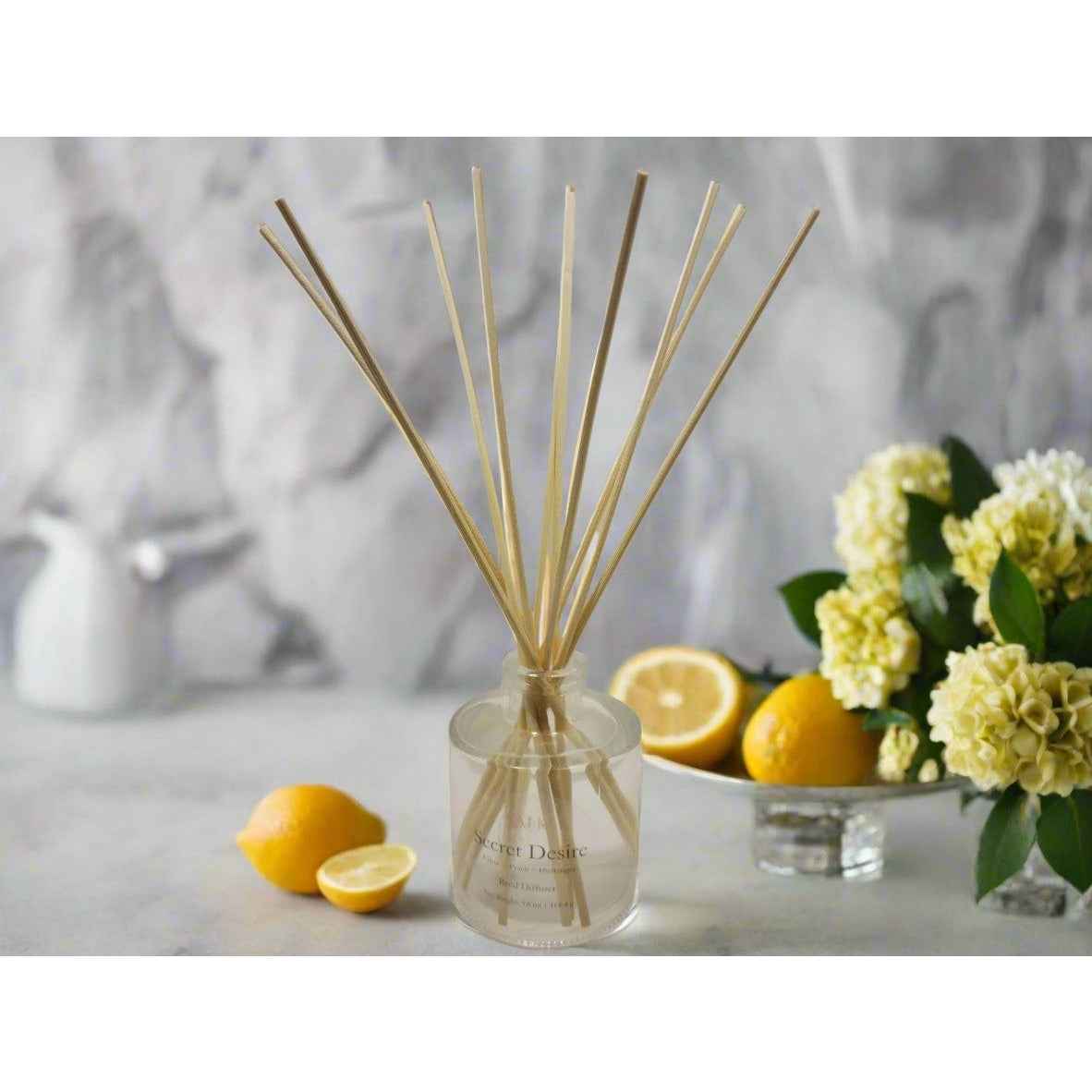 Citrus and Peach Reed Diffuser by SAHC for Fresh Home Fragrance