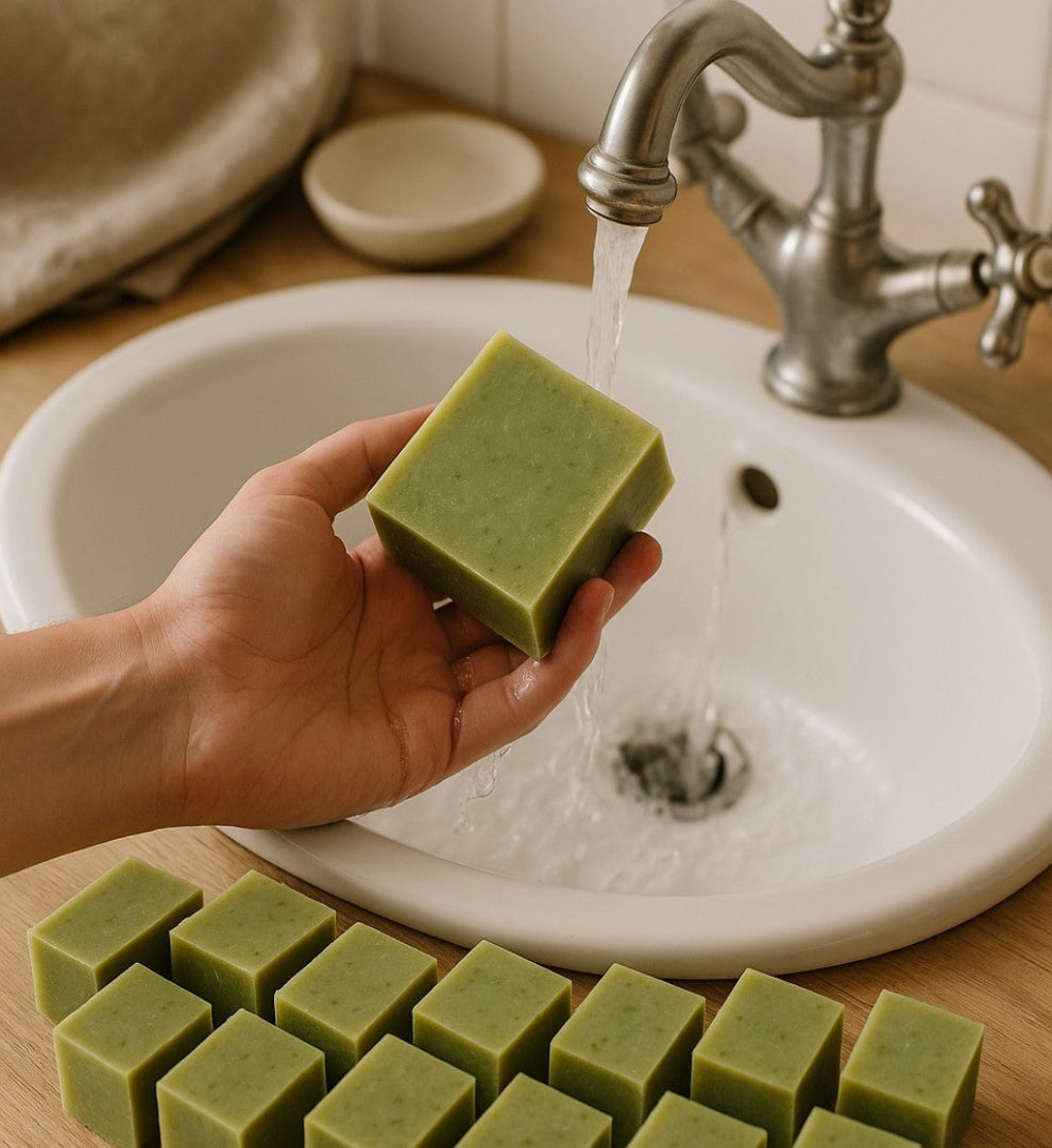 Fresh Cucumber Mint Soap Slice Shea Butter Palm Free Lemon - Rosetta Creative Boutique
