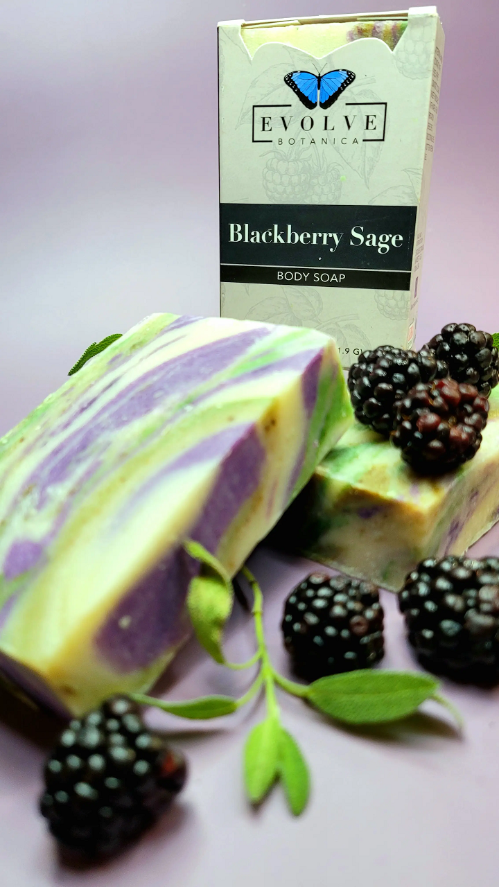 Evolve Botanica Blackberry Sage Natural Standard Soap - Rosetta Creative Boutique
