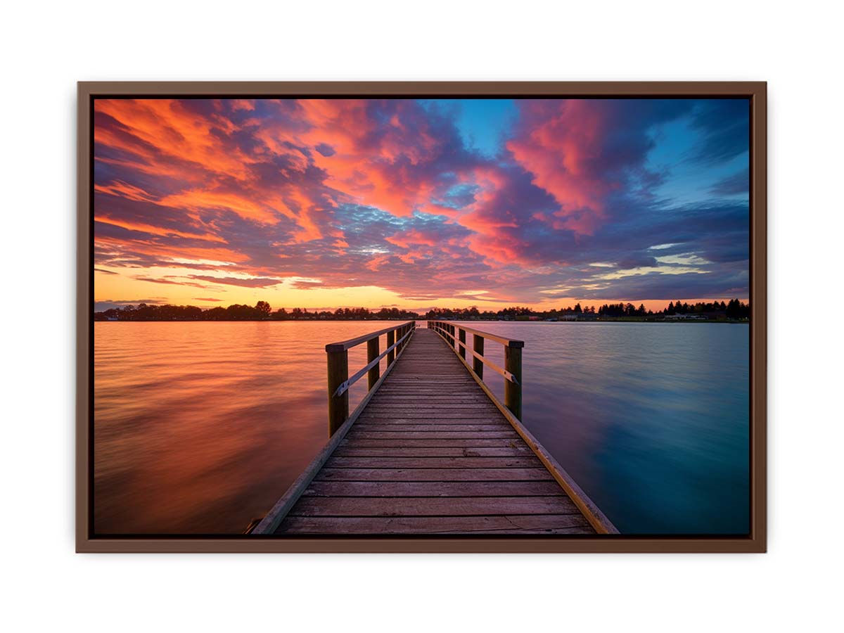 JetGirl Art Jetty Sunset Canvas Art Print Premium Quality - Rosetta Creative Boutique