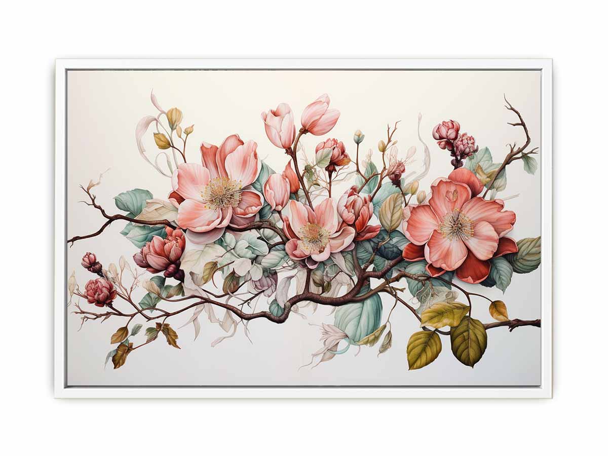Flower Art Canvas Print Premium Framed by JetGirl Art - Rosetta Creative Boutique