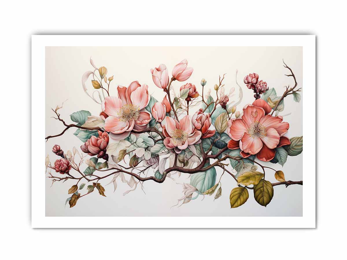 Flower Art Canvas Print Premium Framed by JetGirl Art - Rosetta Creative Boutique