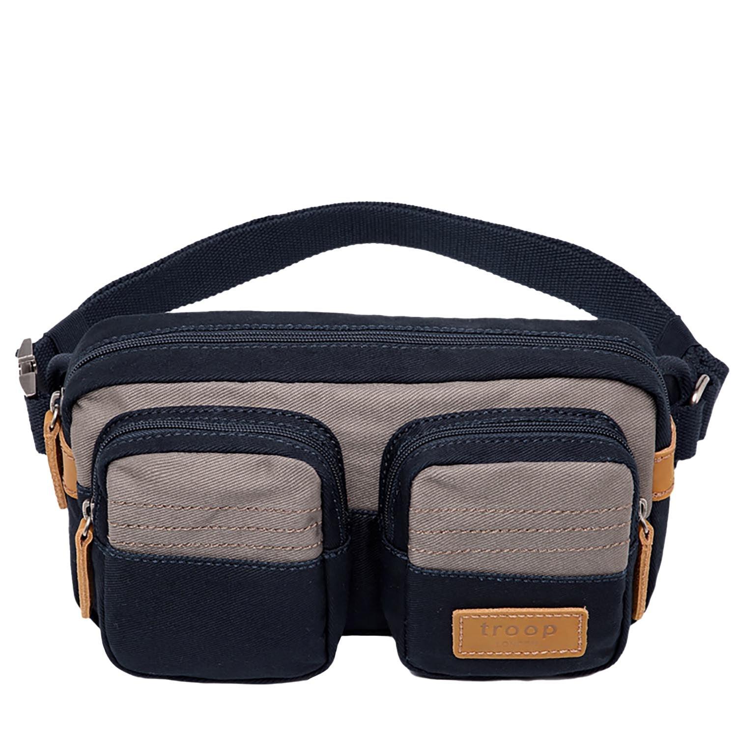 Troop London Heritage Canvas Waist Bag Small Navy Retro - Rosetta Creative Boutique