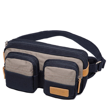 Troop London Heritage Canvas Waist Bag Small Navy Retro - Rosetta Creative Boutique