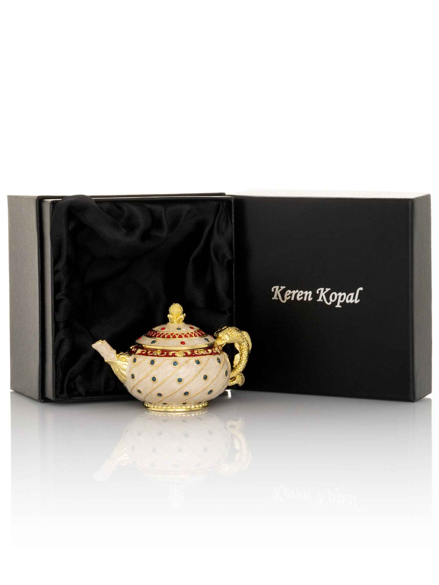 White with Colorful Dots Teapot