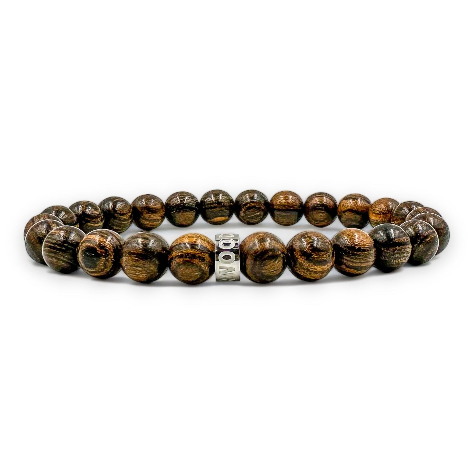 Cascade Tigerskin Mala Bracelet Tigerwood Beads 8mm - Rosetta Creative Boutique