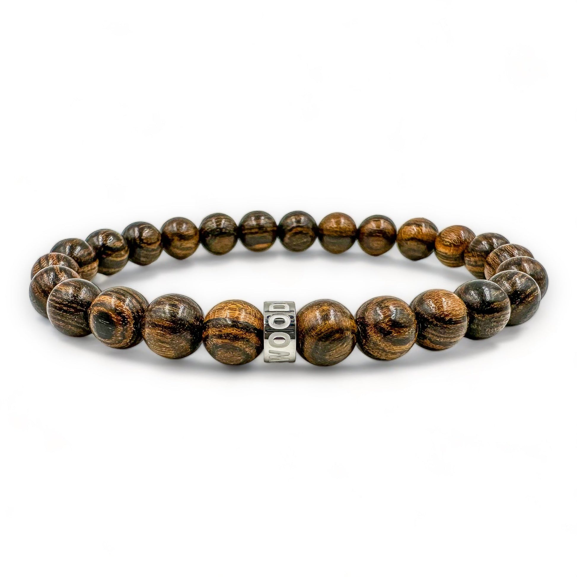 Cascade Tigerskin Mala Bracelet Tigerwood Beads 8mm - Rosetta Creative Boutique