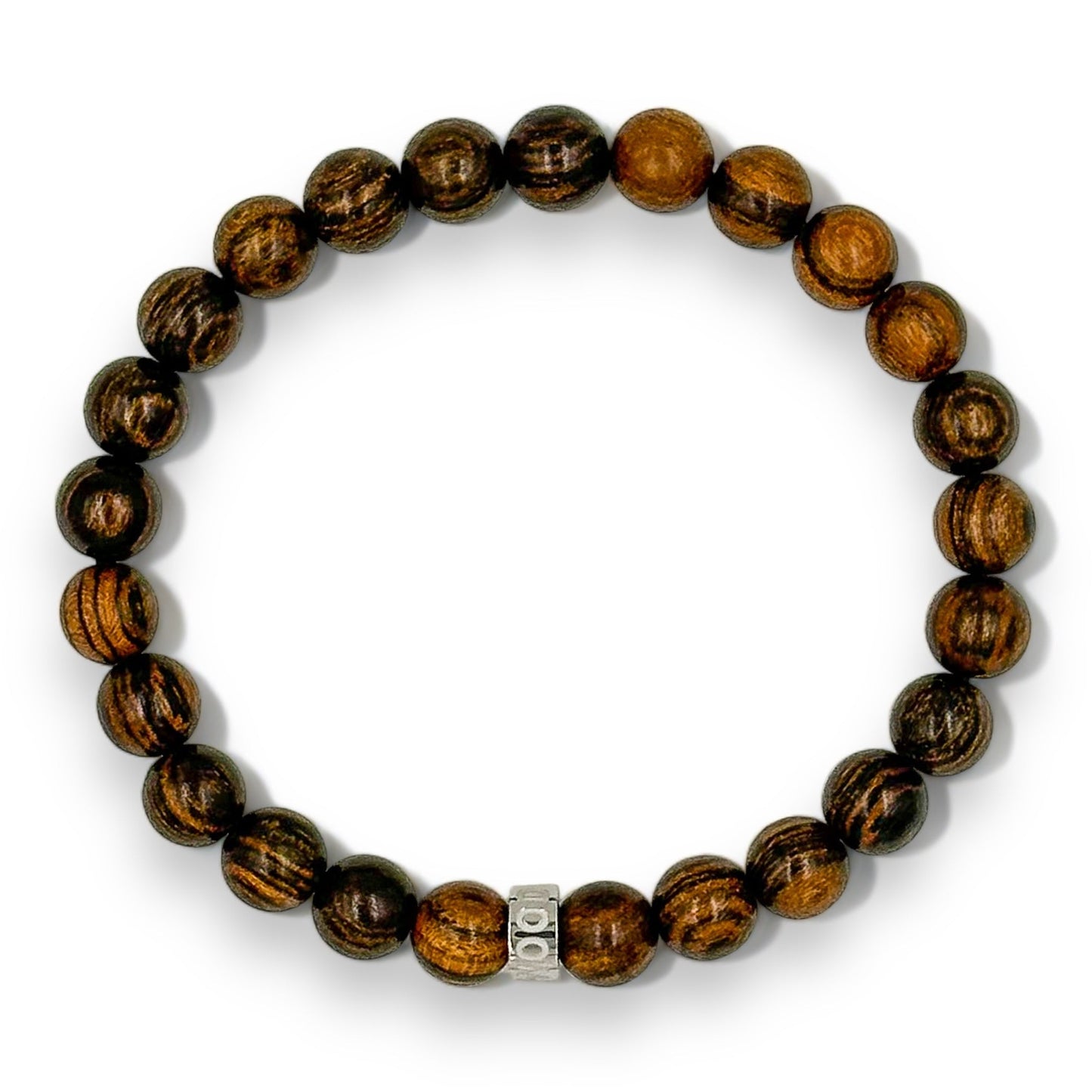 Cascade Tigerskin Mala Bracelet Tigerwood Beads 8mm - Rosetta Creative Boutique