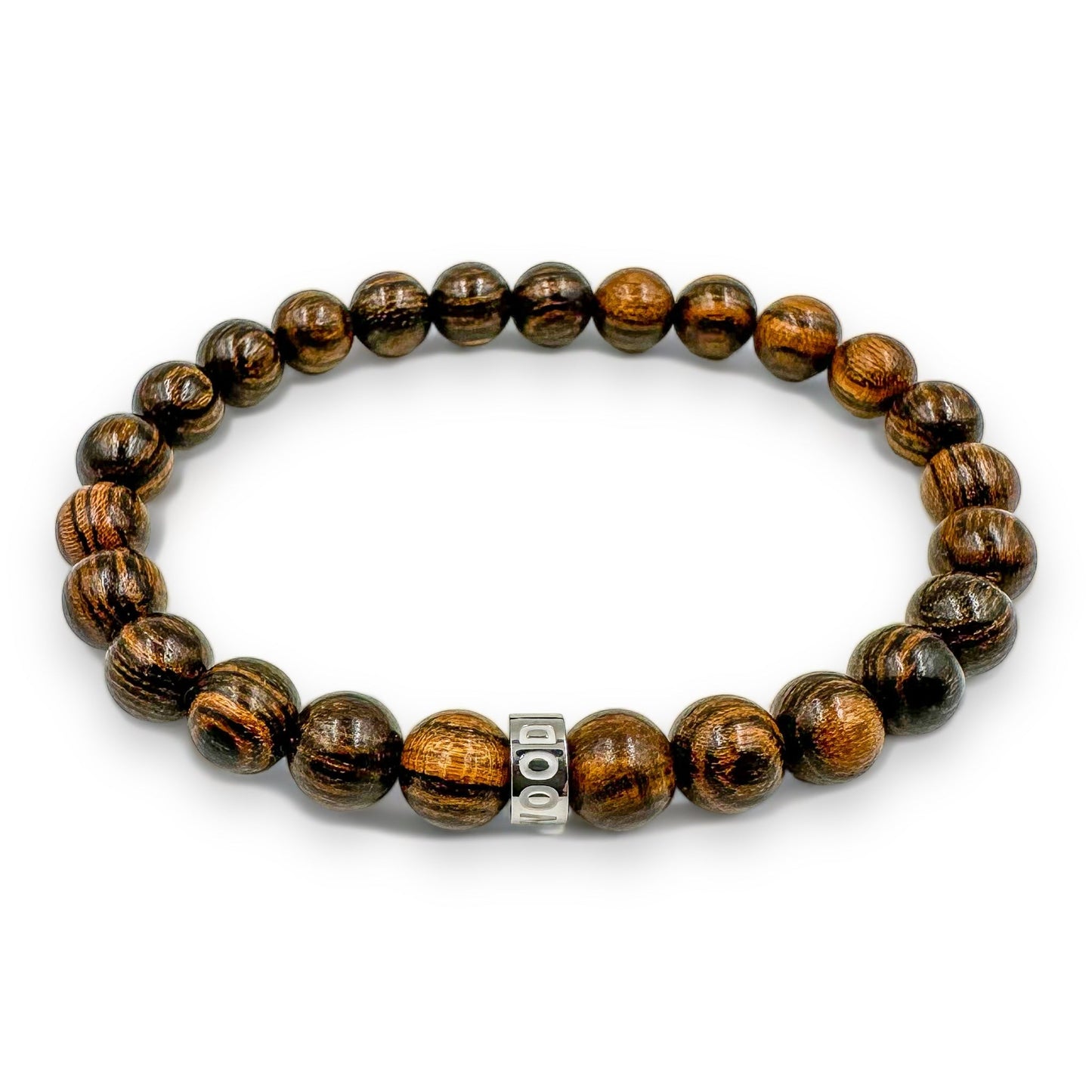 Cascade Tigerskin Mala Bracelet Tigerwood Beads 8mm - Rosetta Creative Boutique