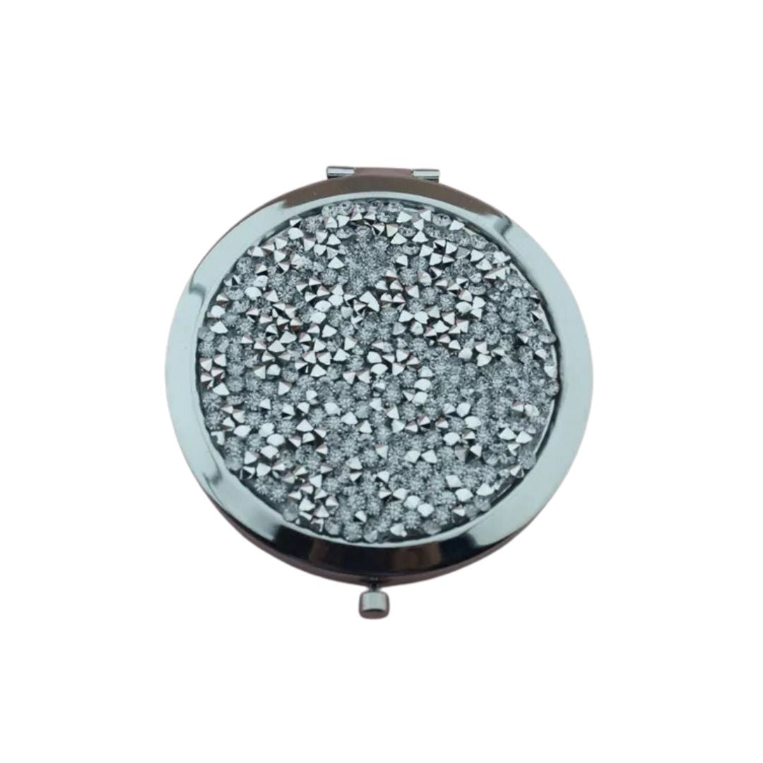 Crystal Double Sided Portable Mini Mirror 1x 2x Magnifier - Rosetta Creative Boutique