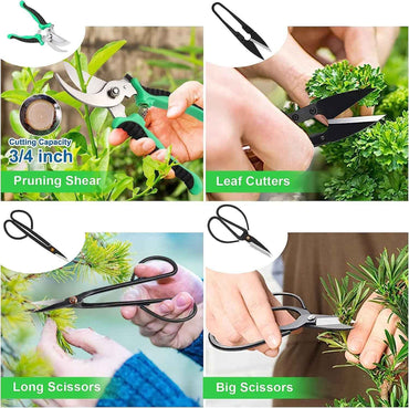 NNEDSZ 24-Piece Bonsai Tree Tool Kit for Gardening Starters – Complete Bonsai Care Set with Organizer Bag