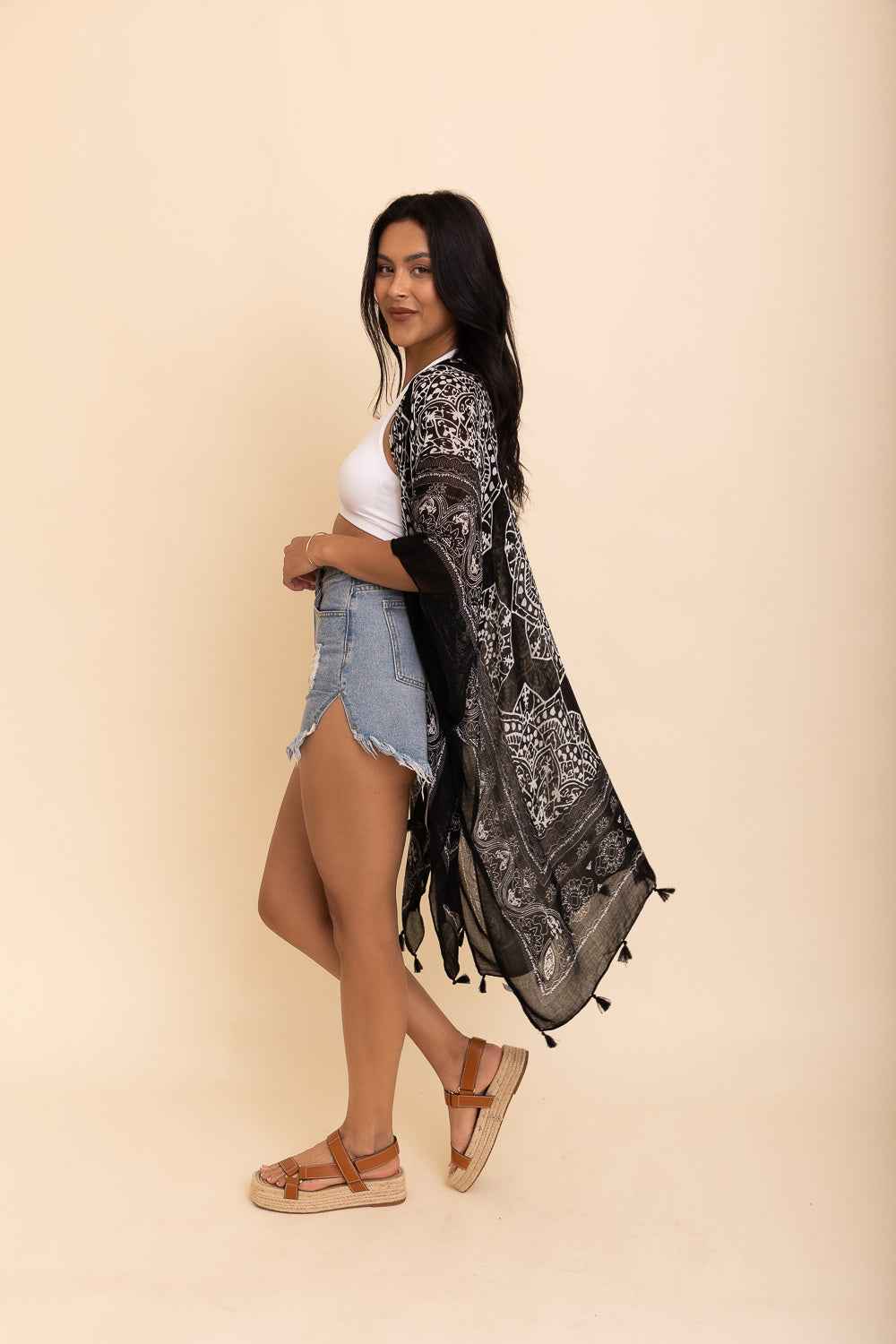 Mandala Tassel Kimono