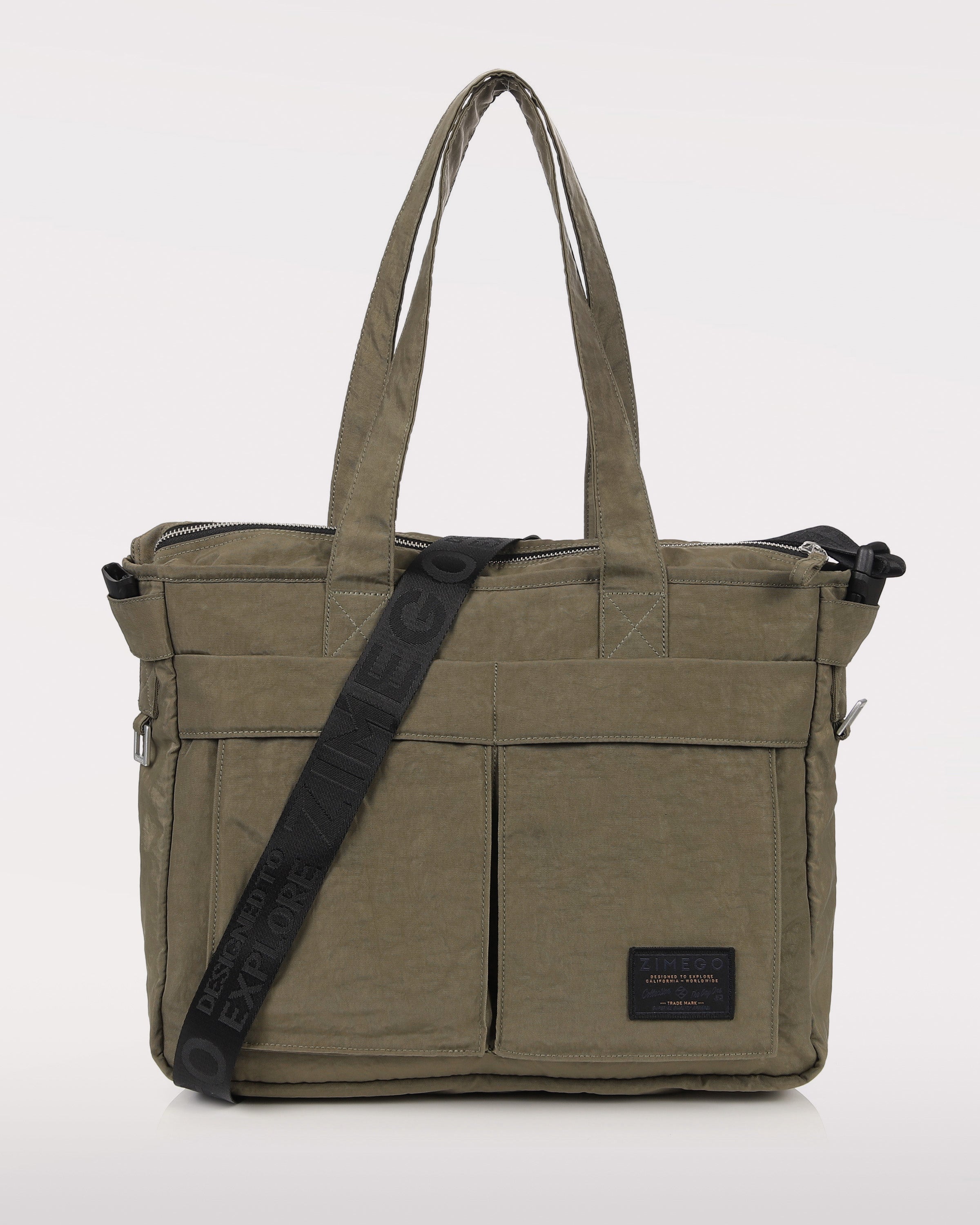 Zimego Unisex Double Laptop Tote With Premium Dual Pockets - Rosetta Creative Boutique