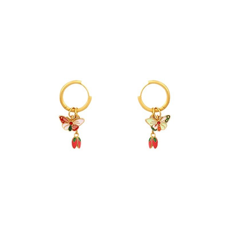 Butterfly Earrings Women's Retro Ornament