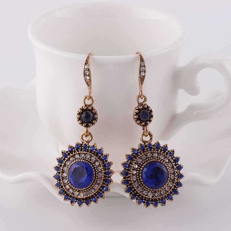 Vintage Ethnic Bohemian Sun Flower Earrings