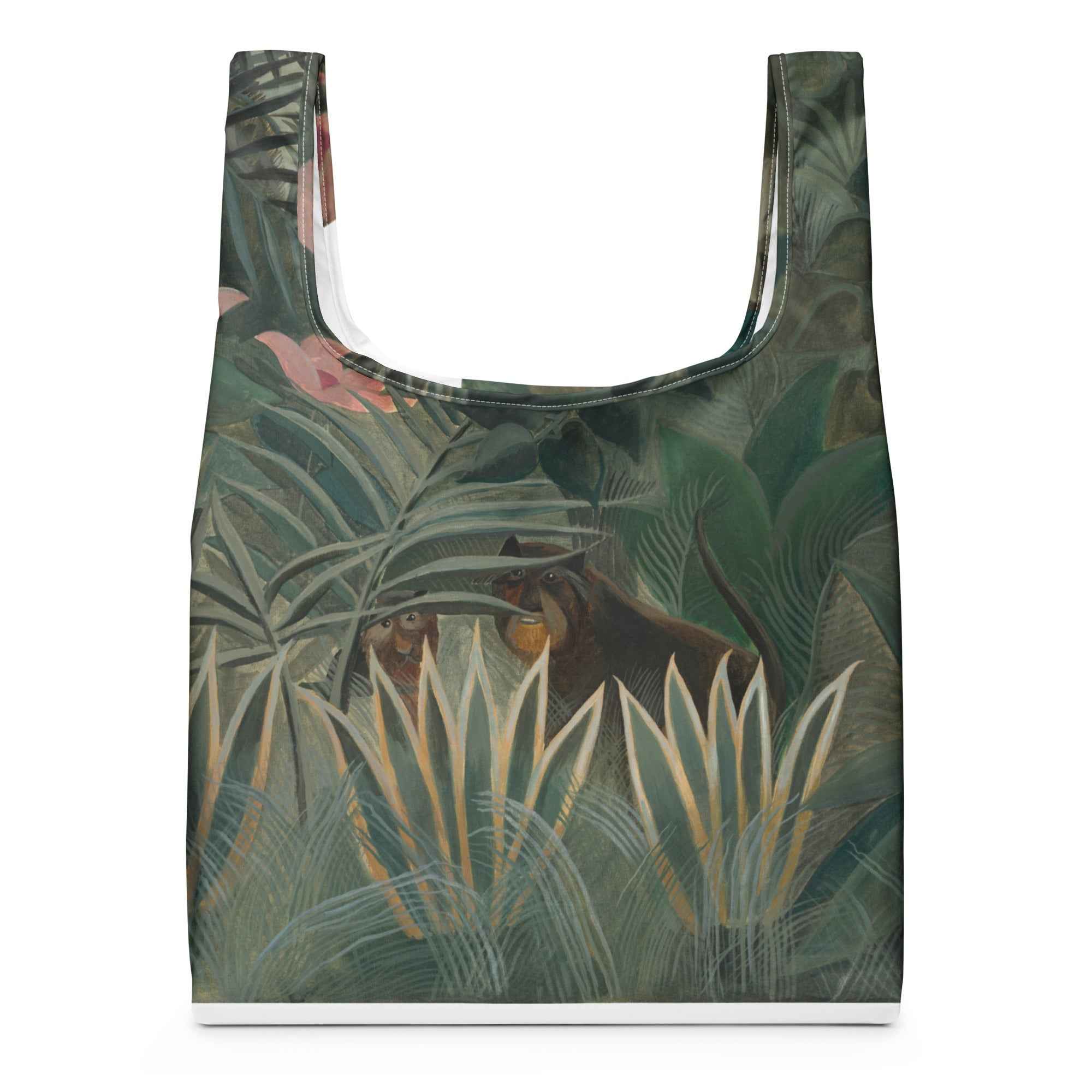 The Equatorial Jungle Shopping Bag by Henri Rousseau - Artful Eco-Friendly Tote - Rosetta Creative Boutique