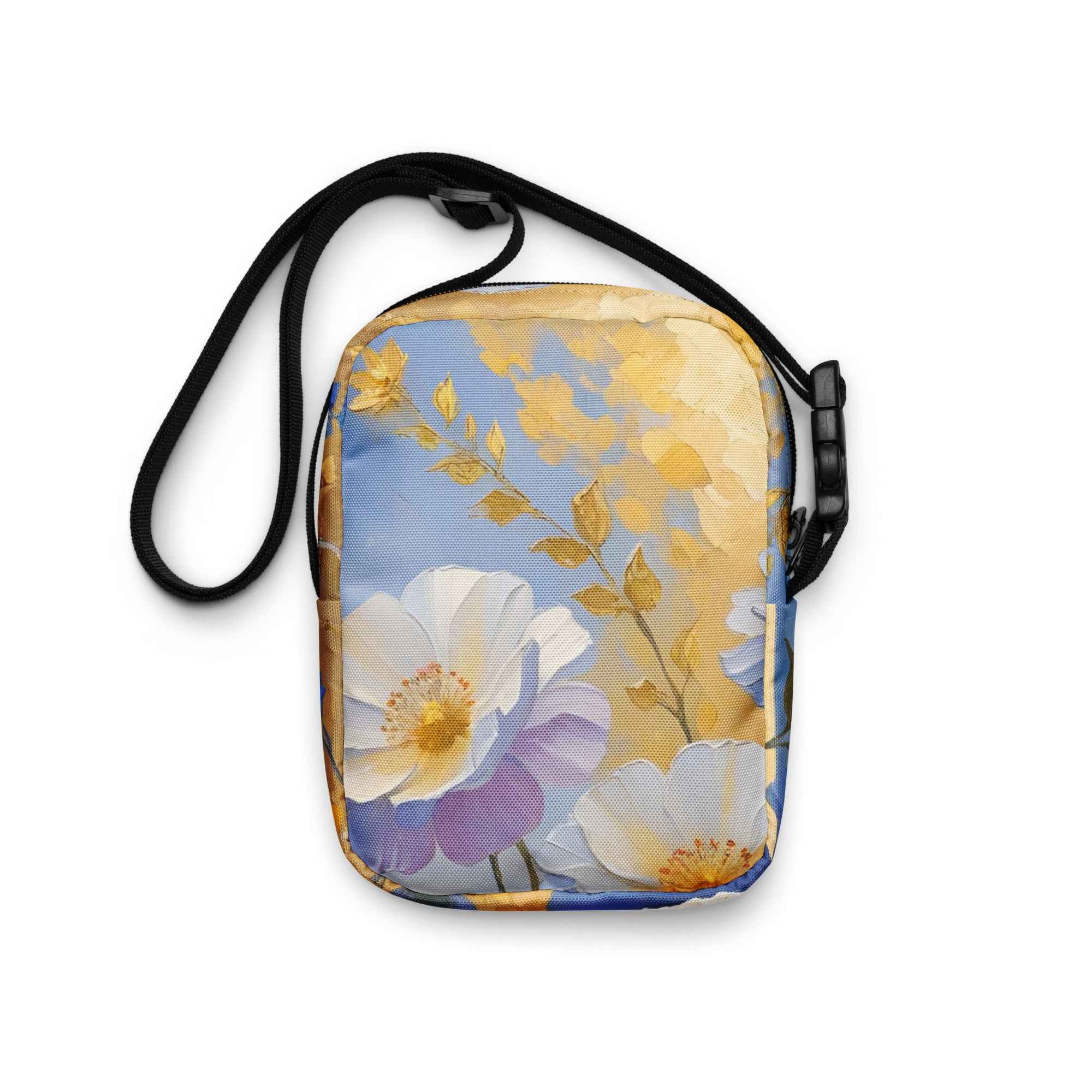 Floral Klimt-Style Crossbody Bag by Rosetta Creative Boutique - Exclusive Floral Design - Rosetta Creative Boutique
