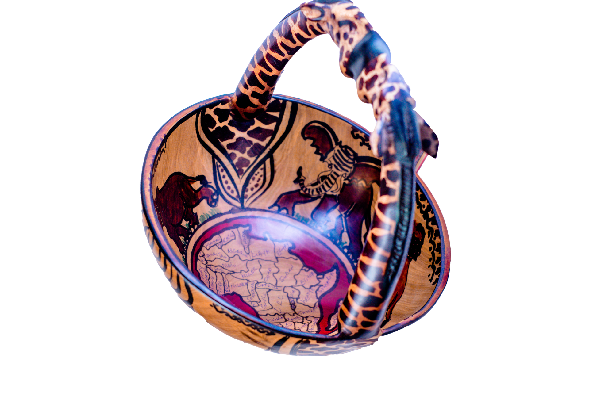 Animal Pattern Bowl with Giraffe Handle