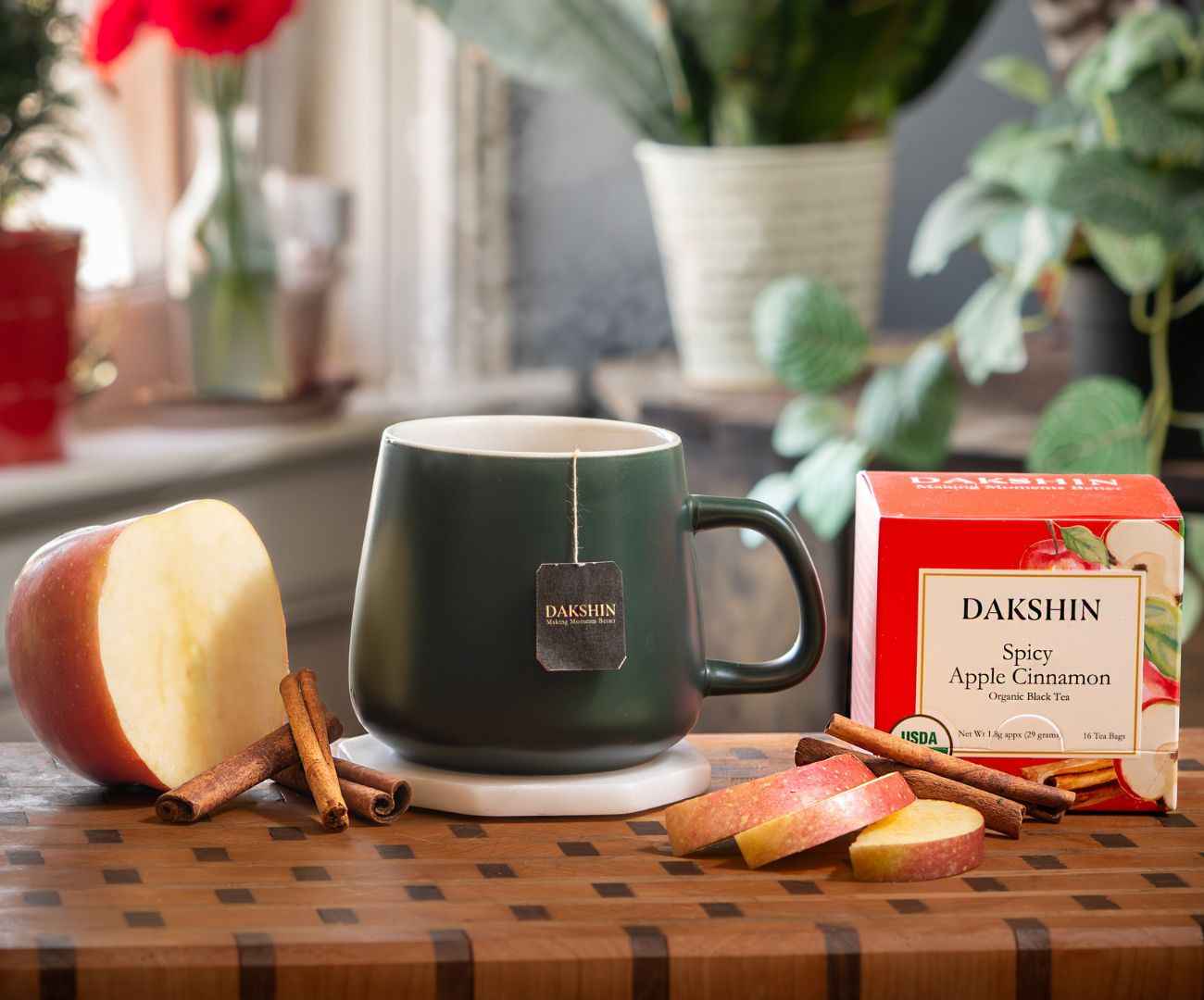 Organic Spicy Apple Cinnamon Tea - Cozy by Dakshin