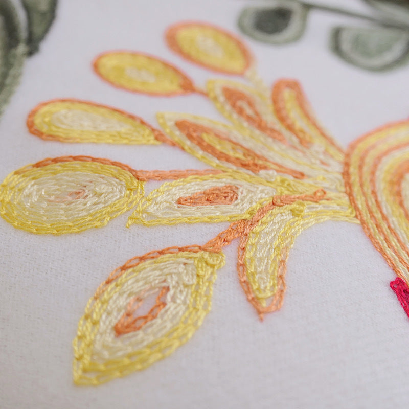 Gourd Pomegranate Blossom Embroidered Imitation Cashmere Scarf Shawl