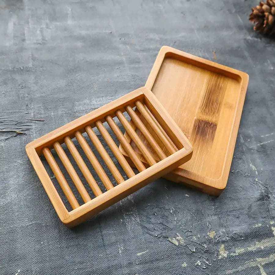 Dual-layer Bamboo Soap Dish