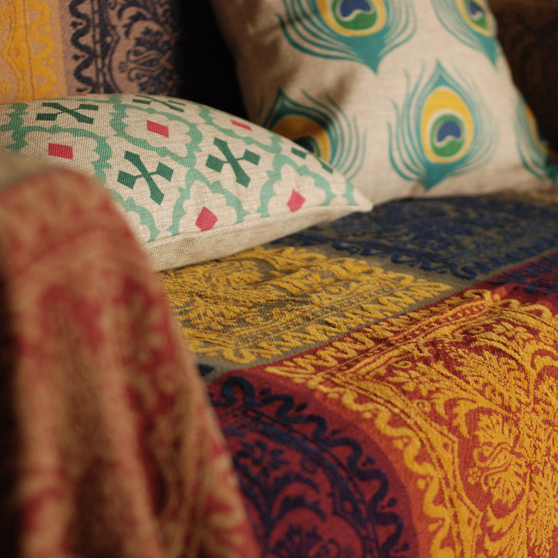 Bohemian Chenille Sanctuary Throw & Slipcover