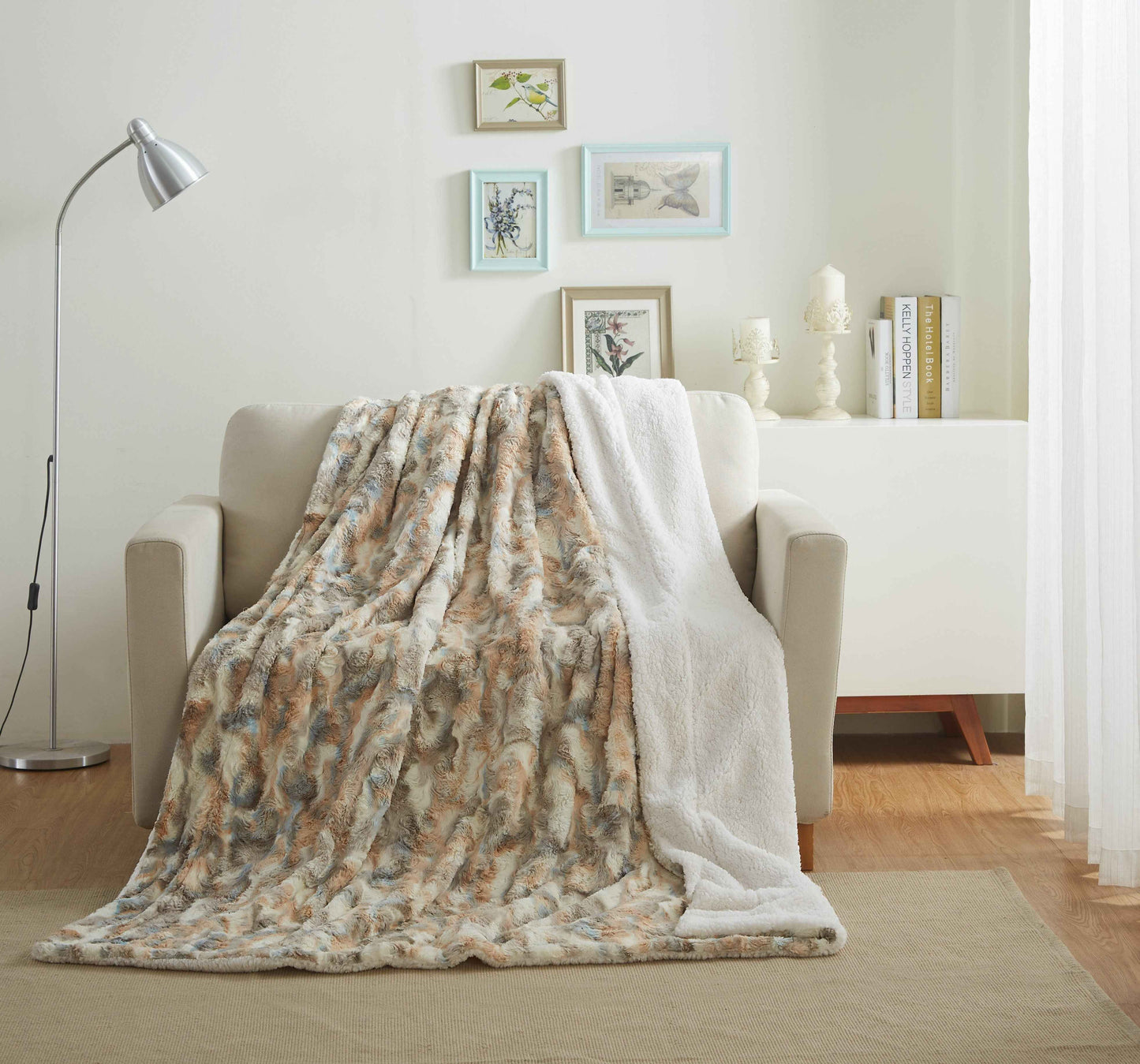 Tache Luxurious Russian Lynx Faux Fur Throw Blanket (DY12)