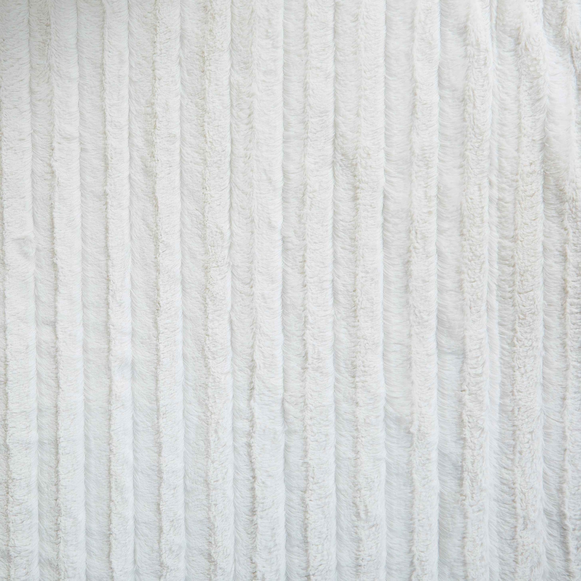 Tache White Ivory Polar Faux Fur with Sherpa Throw Blanket