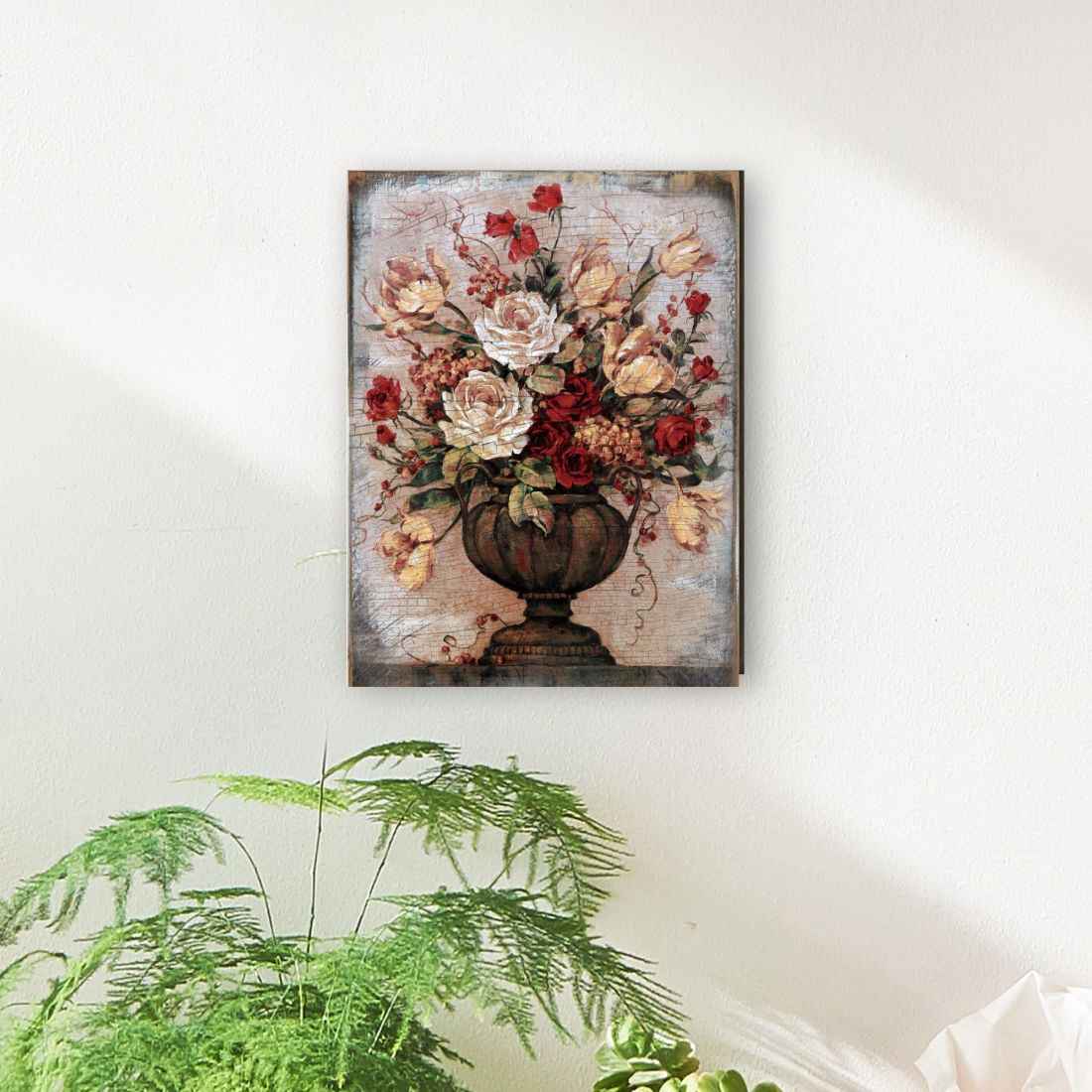 Lavalle Flower Bouquet Wooden Wall Art by Nature Wonders - Love Family Kids Decor - 95307B