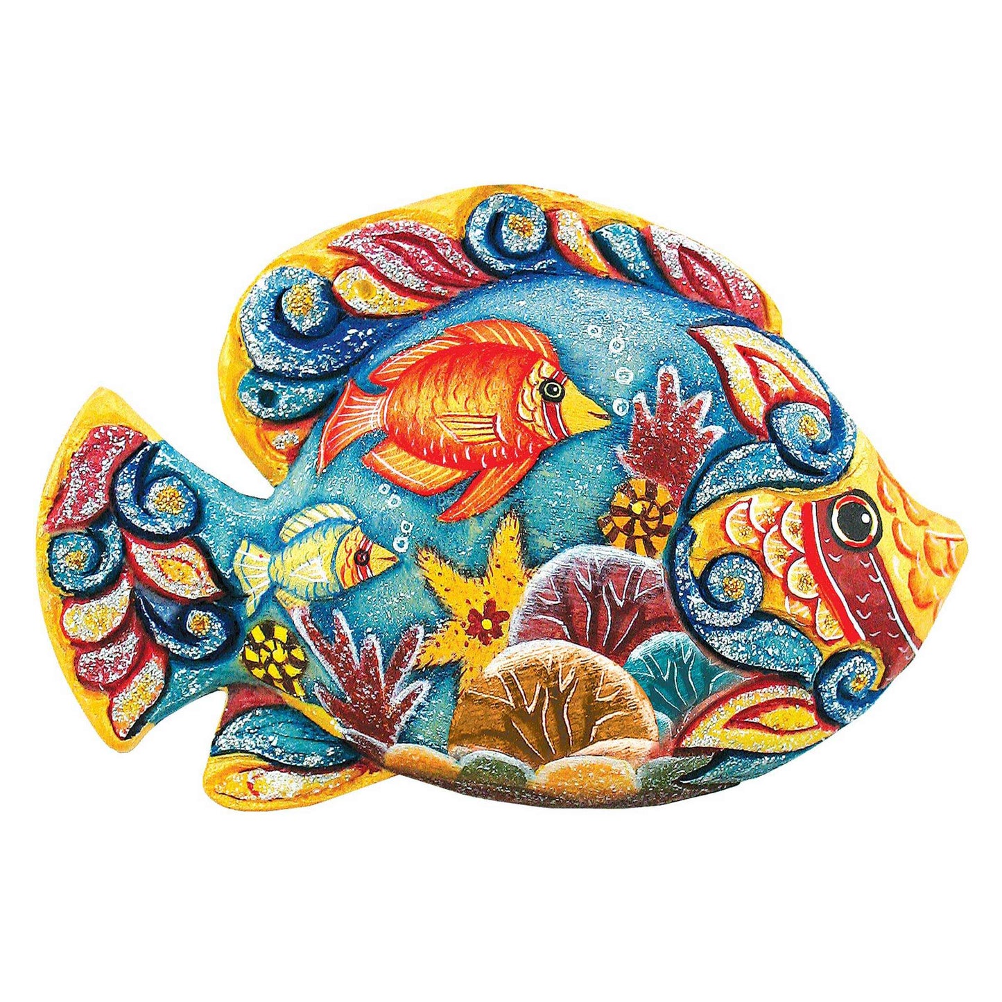 Tropical Fish Beach House Door Decor by G. DeBrekht - Coastal Holiday Decor - 8126121H