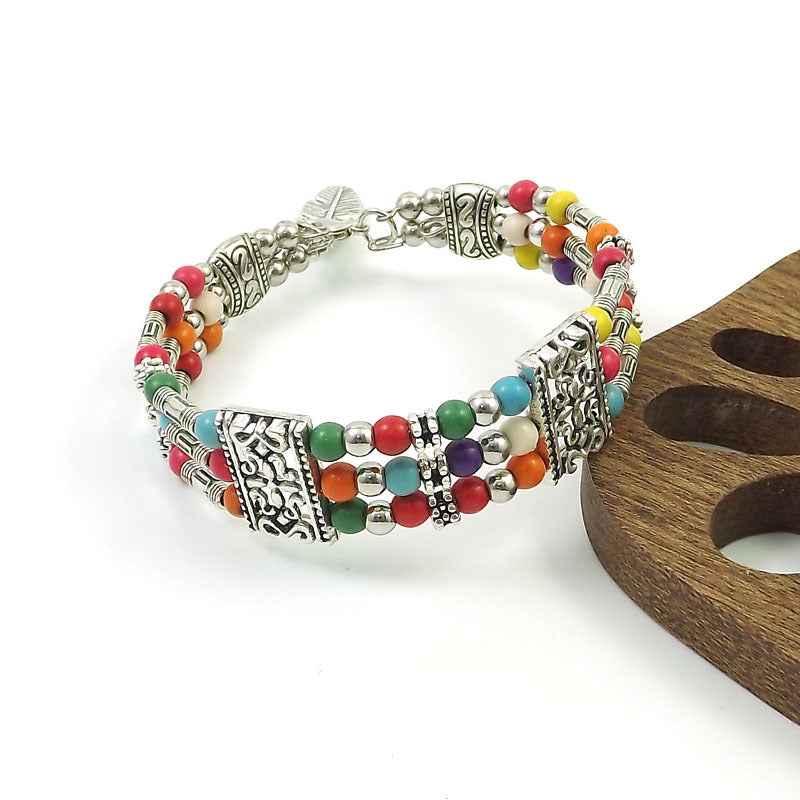 Vintage-style Bangle with Exotic Miao Silver Design