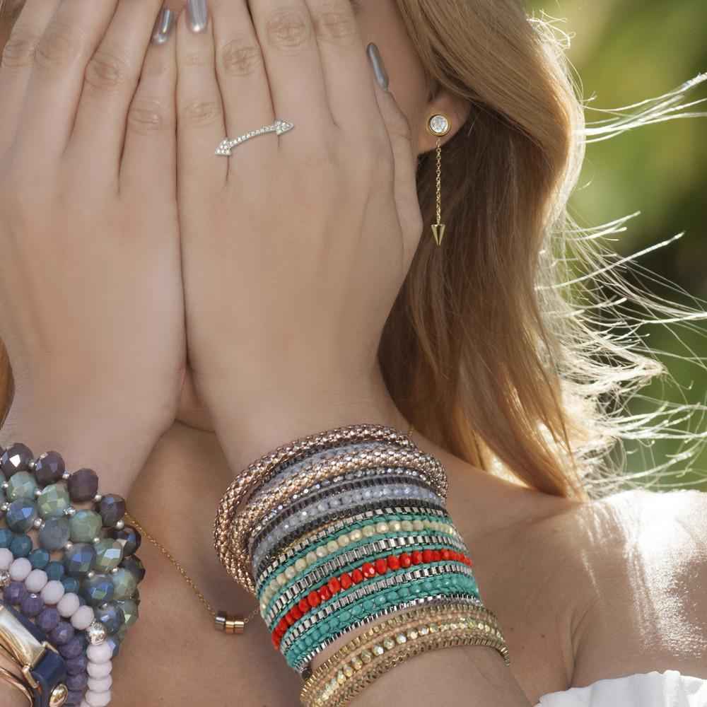 Looped Bracelet Tangerine Rd Yellow Green